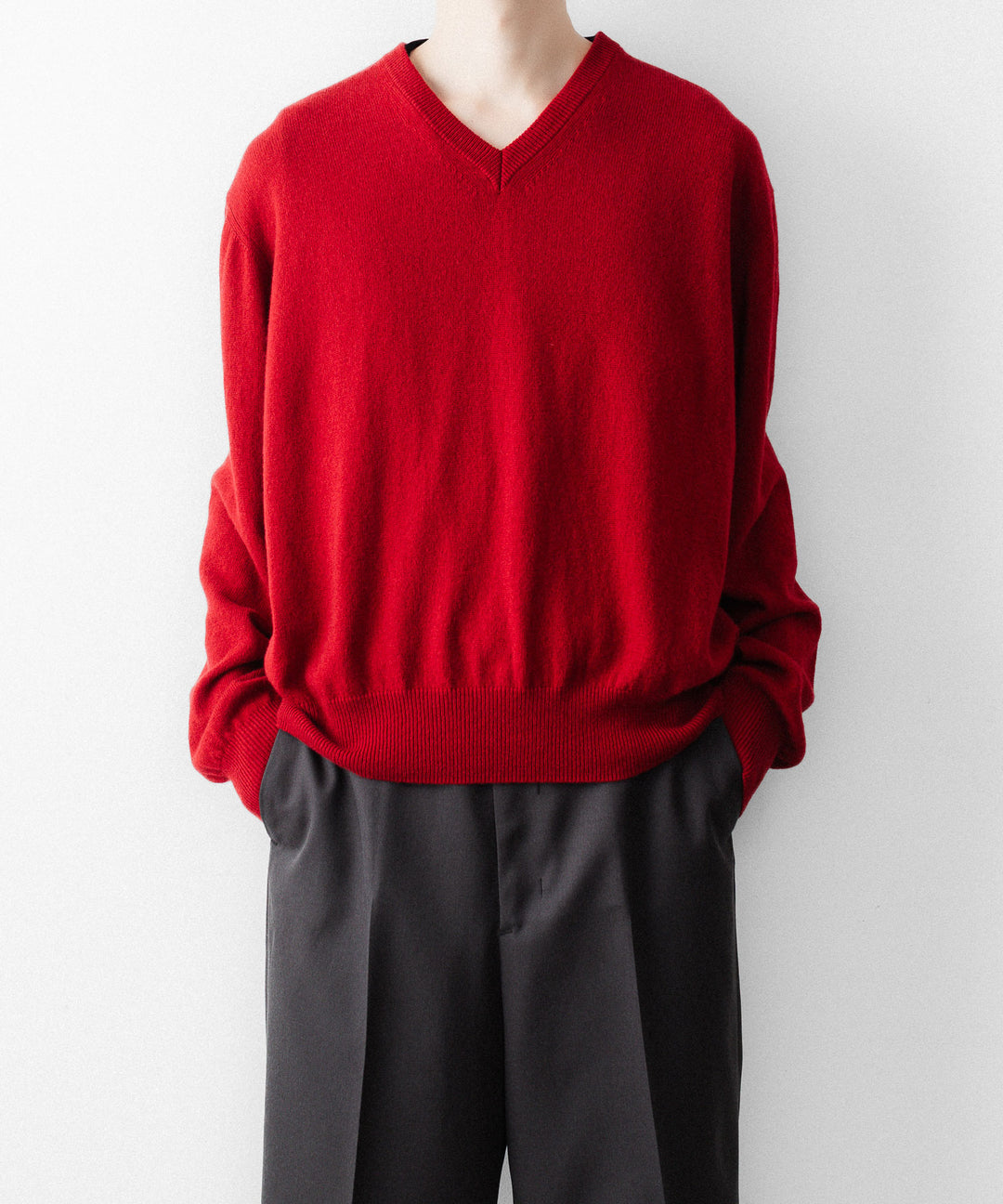 SUBLATIONS サブレーションズのCASHMERE V-NECK KNITのRED 公式通販サイトsession福岡セレクトショップ