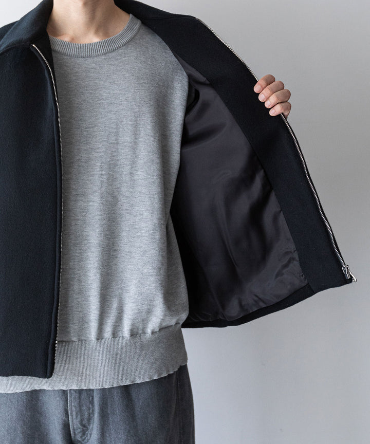 INTÉRIM インテリム 23AW LIMITED DOUBLE FACE CASHMERE HARRINGTON JACKET - BLACK sessionセッション福岡セレクトショップ 公式通販サイト