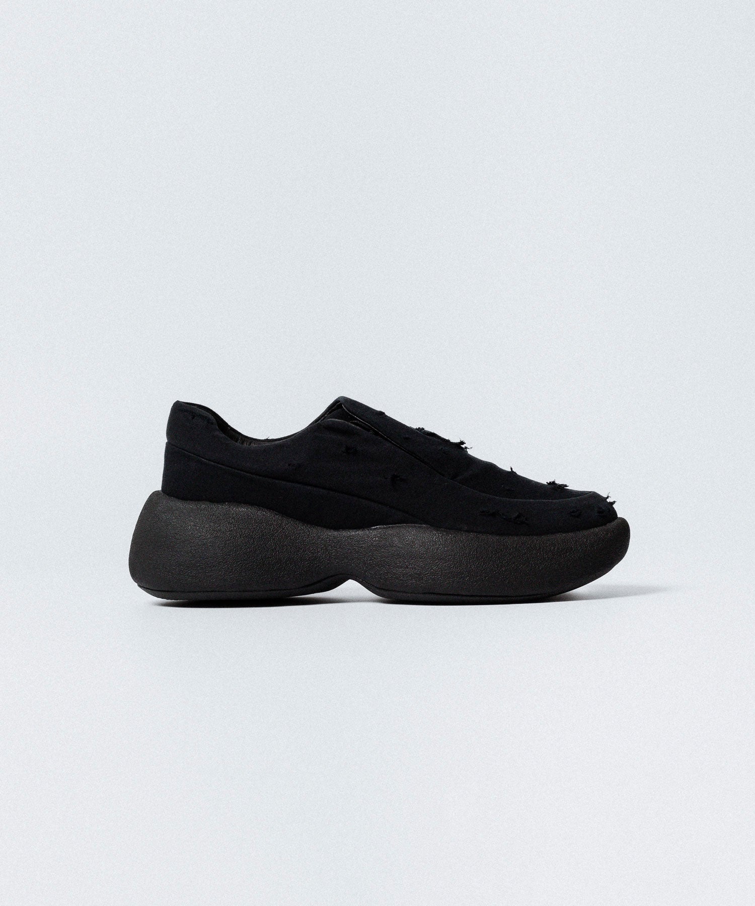 VEIN ヴェインのCOTTON JERSEY x RIPSTOP OVAL SOLE TRAINER - BLACKの公式通販サイトsession福岡セレクトショップ