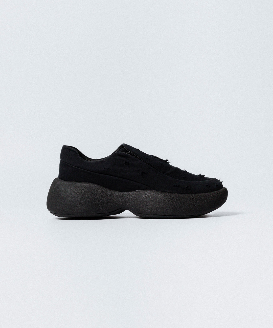 VEIN ヴェインのCOTTON JERSEY x RIPSTOP OVAL SOLE TRAINER - BLACKの公式通販サイトsession福岡セレクトショップ