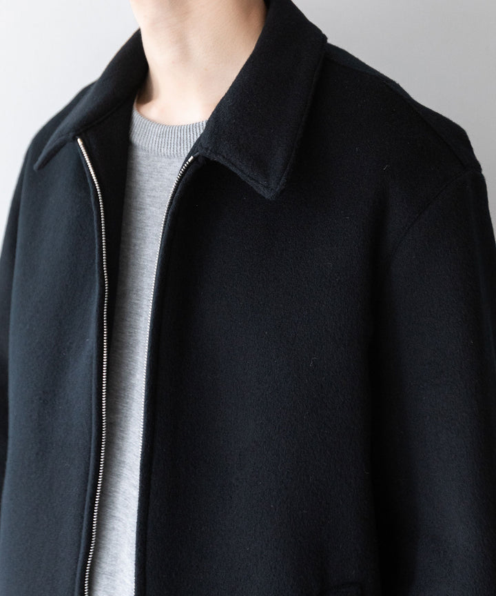 INTÉRIM インテリム 23AW LIMITED DOUBLE FACE CASHMERE HARRINGTON JACKET - BLACK sessionセッション福岡セレクトショップ 公式通販サイト