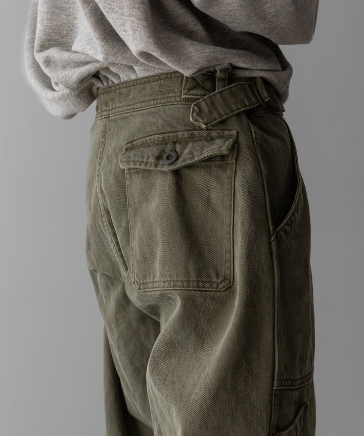 INTÉRIM(インテリム)のUSED WASHED HEAVY PIMA TWILL FRENCH AIR FORCE MECHANIC PANTS - U.OLIVEの公式通販サイトsession福岡セレクトショップ