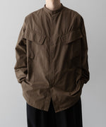 画像をギャラリービューアに読み込む, NEITHERS ネイダースのROASTER BAND COLLAR SHIRT JACKET - BROWNの公式通販サイトsession福岡セレクトショップ
