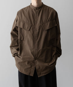 NEITHERS ネイダースのROASTER BAND COLLAR SHIRT JACKET - BROWNの公式通販サイトsession福岡セレクトショップ