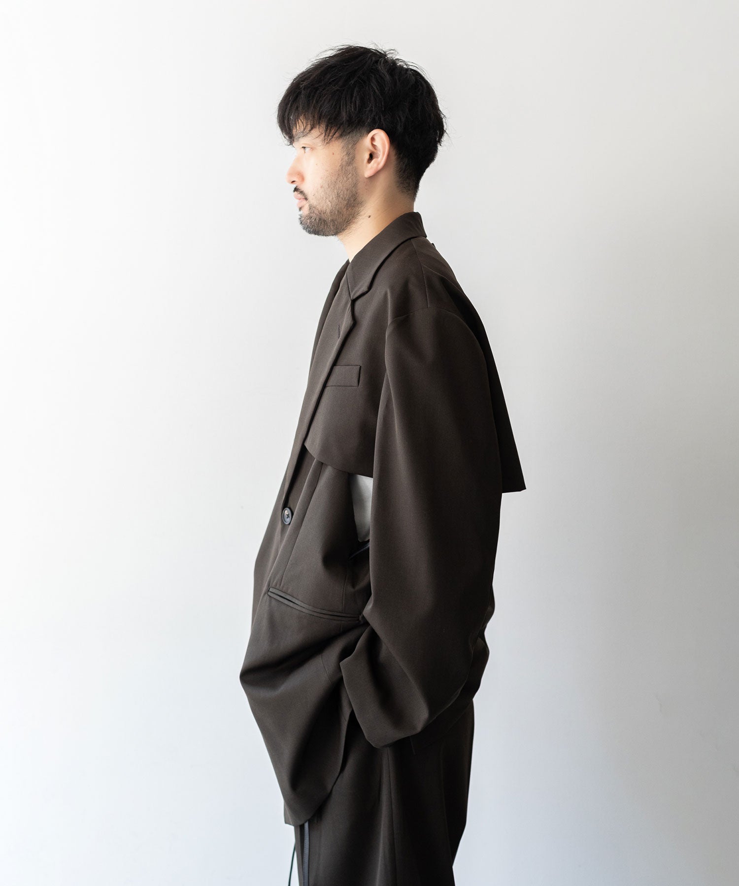 【stein】OVERSIZED LAPELED COMBINATION JACKET - MILITARY KHAKI シュタイン23aw sessionセッション福岡セレクトショップ 公式通販サイト