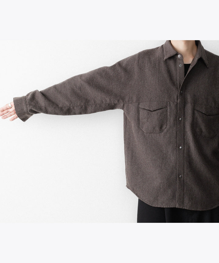 OPPOSE DUALITY-オポーズデュアリティのOFFICER SHIRT YAKのBROWN公式通販サイトsession福岡セレクトショップ