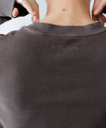 画像をギャラリービューアに読み込む, 【CODA】FADED GREY AGING DAMAGED LONG SLEEVE WAFFLE TOPS - FADED GREY
