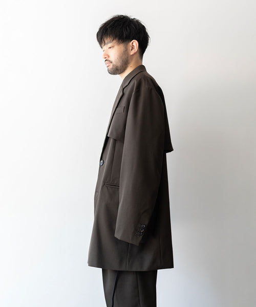 stein / シュタイン】OVERSIZED LAPELED COMBINATION JACKET - MILITARY KHAKI |  公式通販サイト session(セッション)