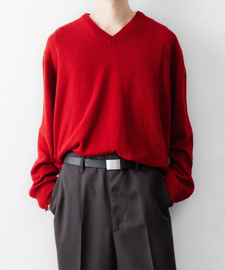 SUBLATIONS サブレーションズのCASHMERE V-NECK KNITのRED 公式通販サイトsession福岡セレクトショップ