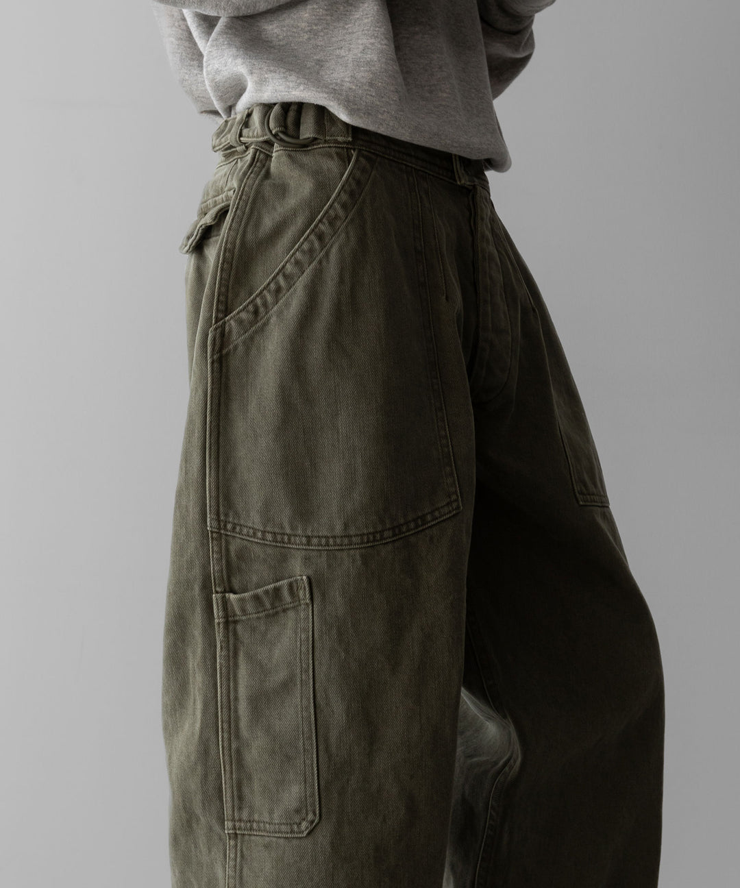 INTÉRIM(インテリム)のUSED WASHED HEAVY PIMA TWILL FRENCH AIR FORCE MECHANIC PANTS - U.OLIVEの公式通販サイトsession福岡セレクトショップ