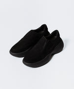 画像をギャラリービューアに読み込む, VEIN ヴェインのCOW LEATHER NUBUCK OVAL SOLE  TRAINER - BLACKの公式通販サイトsession福岡セレクトショップ
