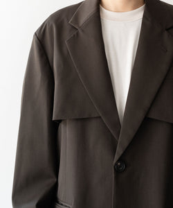 【stein】OVERSIZED LAPELED COMBINATION JACKET - MILITARY KHAKI シュタイン23aw sessionセッション福岡セレクトショップ 公式通販サイト