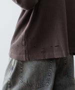 画像をギャラリービューアに読み込む, 【CODA】FADED GREY AGING DAMAGED LONG SLEEVE WAFFLE TOPS - FADED GREY
