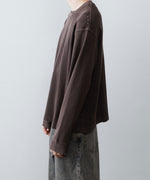 画像をギャラリービューアに読み込む, 【CODA】FADED GREY AGING DAMAGED LONG SLEEVE WAFFLE TOPS - FADED GREY
