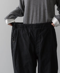 ANTHEM A-アンセムエーのCOTTON TWILL NO-BRAINER PANTSのBLACK公式通販サイトsession福岡セレクトショップ