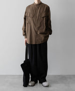 画像をギャラリービューアに読み込む, NEITHERS ネイダースのROASTER BAND COLLAR SHIRT JACKET - BROWNの公式通販サイトsession福岡セレクトショップ
