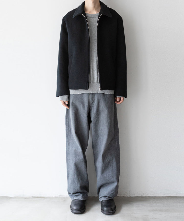 INTÉRIM インテリム 23AW LIMITED DOUBLE FACE CASHMERE HARRINGTON JACKET - BLACK sessionセッション福岡セレクトショップ 公式通販サイト