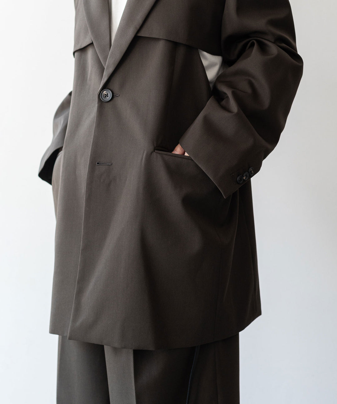 【stein】OVERSIZED LAPELED COMBINATION JACKET - MILITARY KHAKI シュタイン23aw sessionセッション福岡セレクトショップ 公式通販サイト