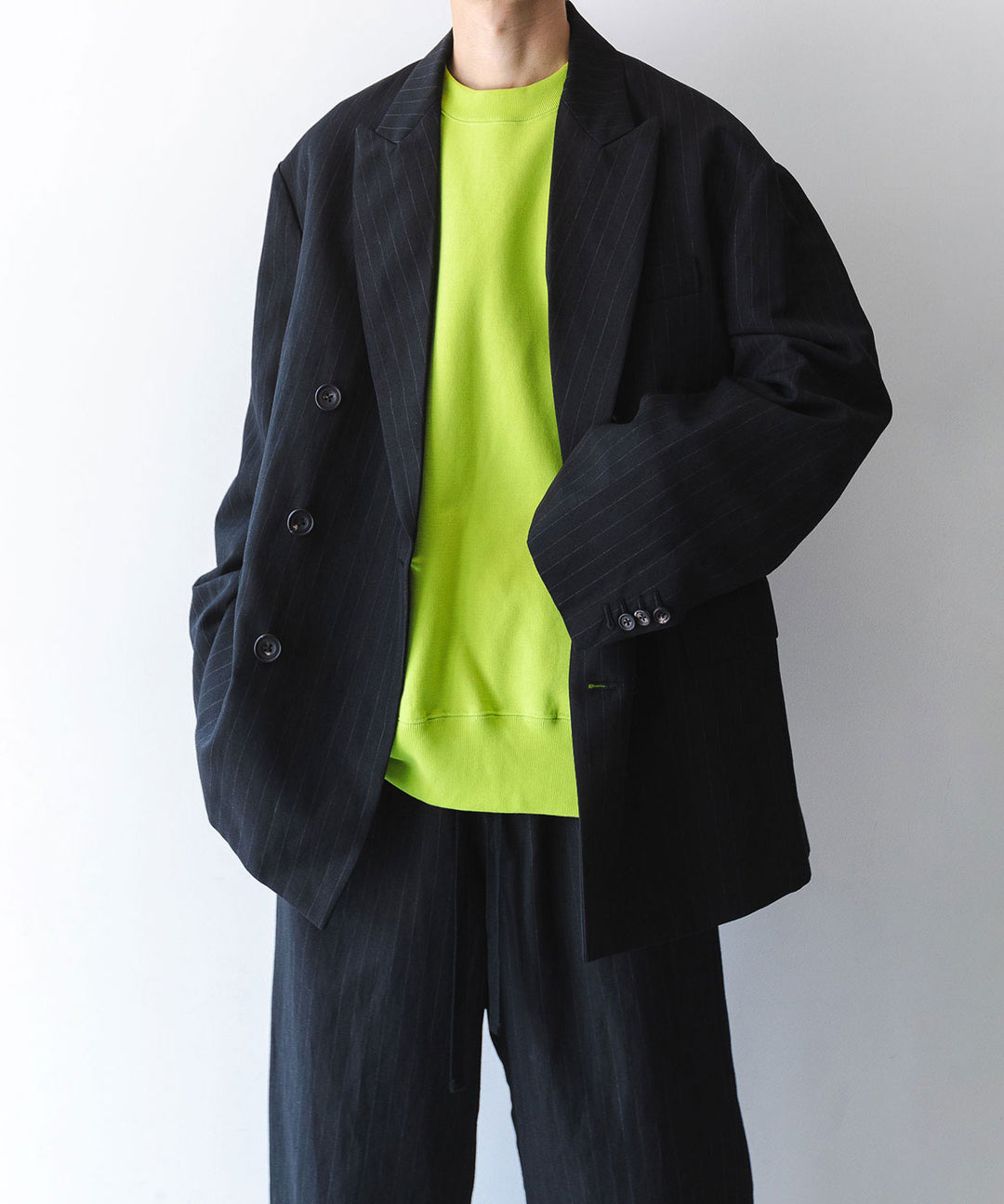 stein(シュタイン)の23AWコレクションOVERSIZED DOUBLE BREASTED JACKETのBLACK