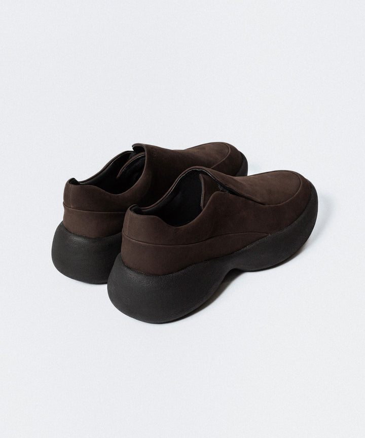 VEIN ヴェインのCOW LEATHER NUBUCK OVAL SOLE  TRAINER - BROWNの公式通販サイトsession福岡セレクトショップ