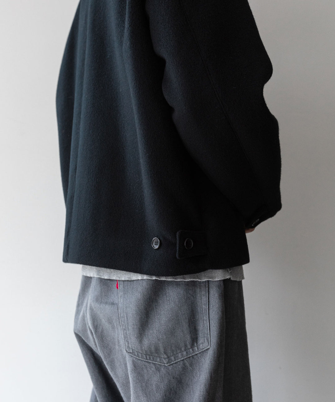 INTÉRIM インテリム 23AW LIMITED DOUBLE FACE CASHMERE HARRINGTON JACKET - BLACK sessionセッション福岡セレクトショップ 公式通販サイト
