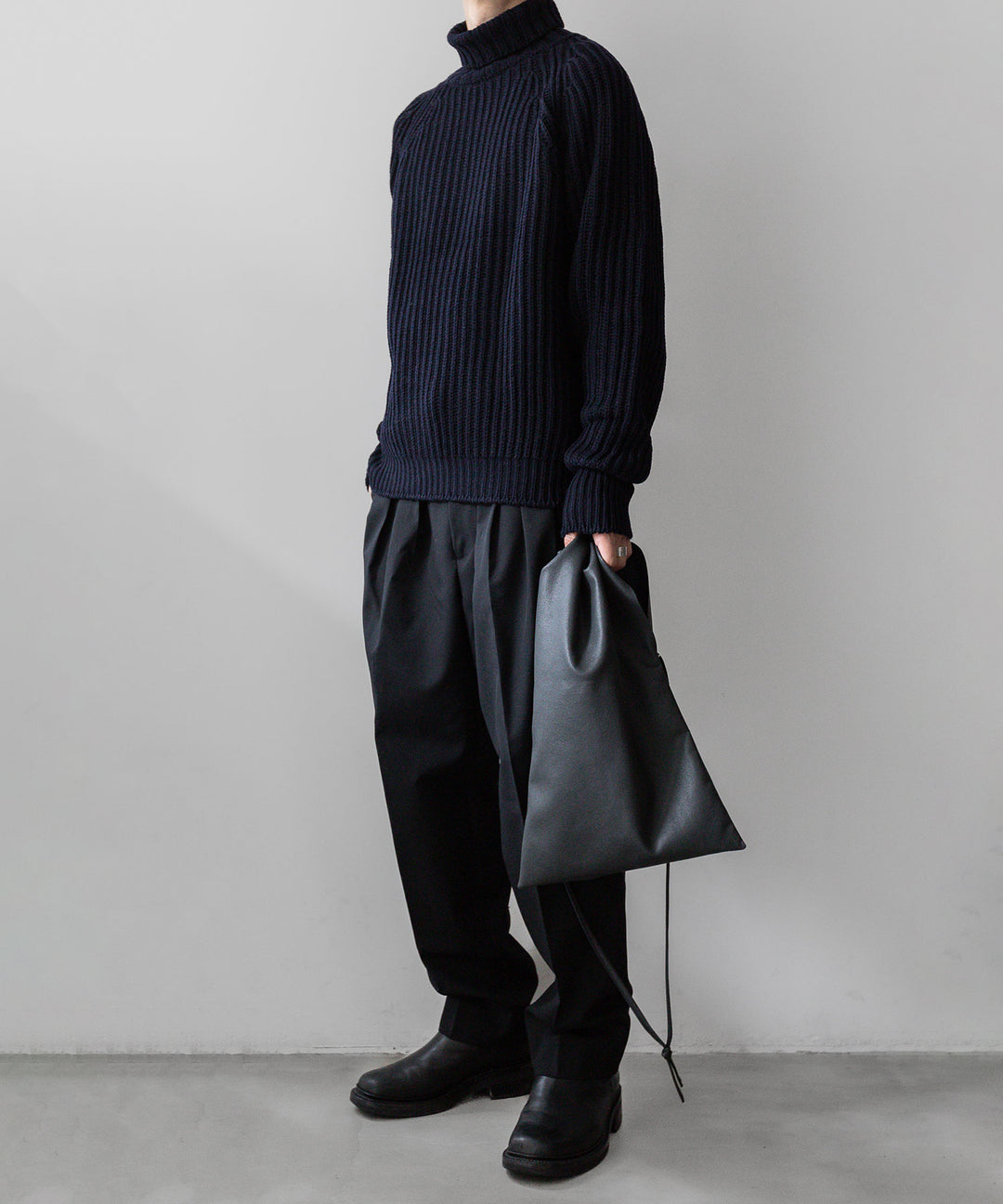 INTÉRIM(インテリム)の23AWコレクション60s 3GG RAGLAN FISHERMAN SWEATER TURTLEのNAVY sessionセッション福岡セレクトショップ 公式通販サイト