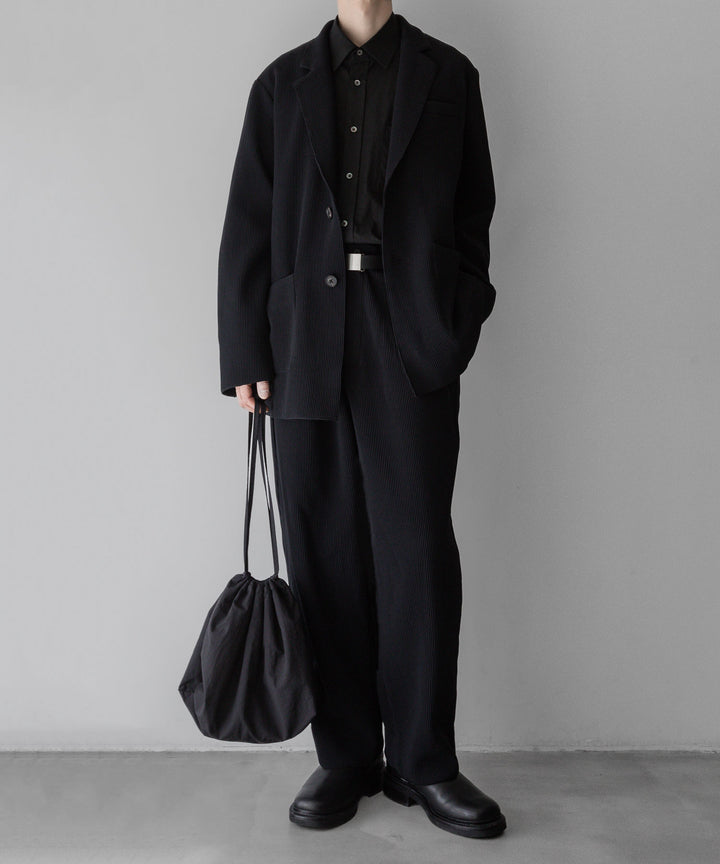 【stein】ssstein シュタインのOVERSIZED GRADATION PLEATS JACKETのBLACK　 公式通販サイトsession福岡セレクトショップ