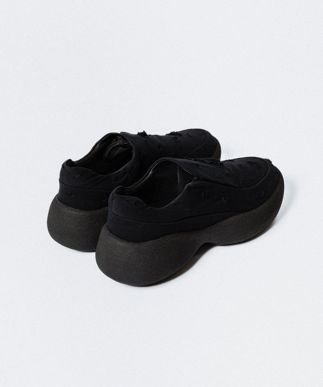 VEIN ヴェインのCOTTON JERSEY x RIPSTOP OVAL SOLE TRAINER - BLACKの公式通販サイトsession福岡セレクトショップ