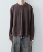 画像をギャラリービューアに読み込む, 【CODA】FADED GREY AGING DAMAGED LONG SLEEVE WAFFLE TOPS - FADED GREY
