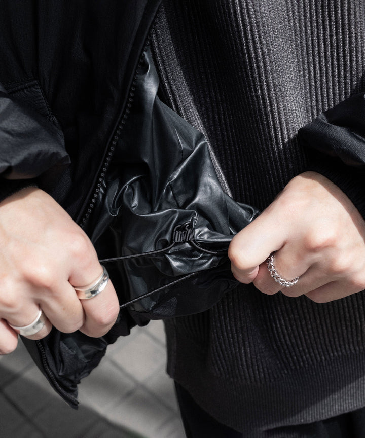 【paratrait】MEMBRANE SHELL PUFF BLOUSON - BLACK