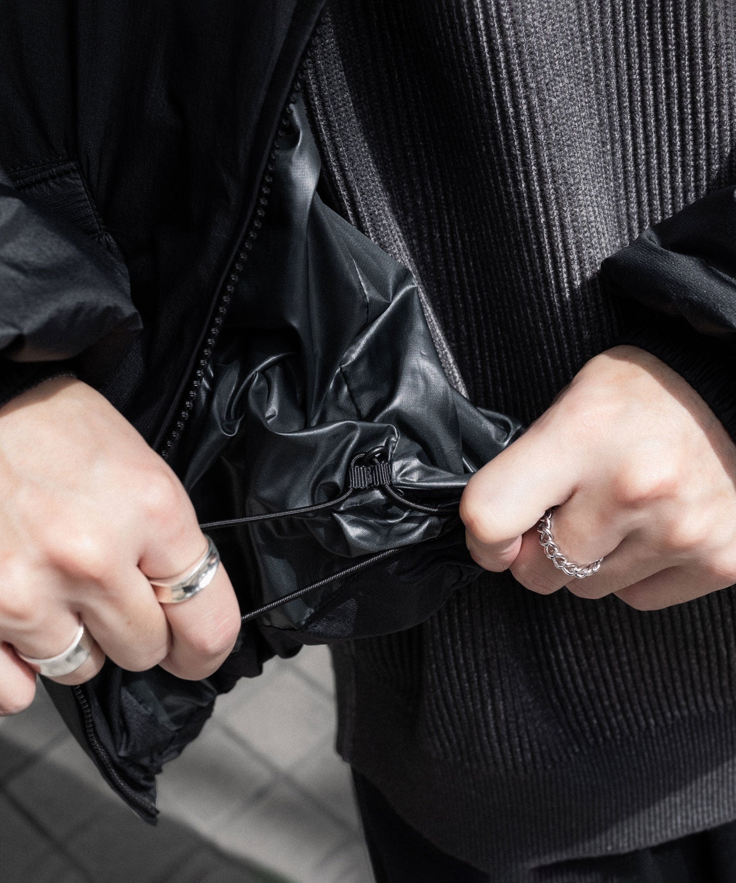 paratrait パラトレイトのPMEMBRANE SHELL PUFF BLOUSON のCHARCOAL 公式通販サイトsession福岡セレクトショップ