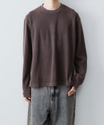 画像をギャラリービューアに読み込む, 【CODA】FADED GREY AGING DAMAGED LONG SLEEVE WAFFLE TOPS - FADED GREY
