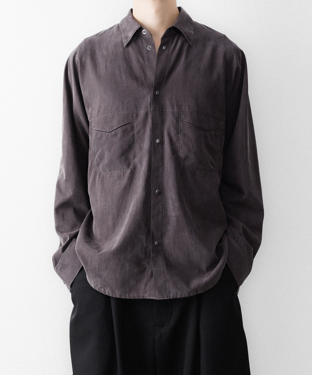 OPPOSE DUALITY-オポーズデュアリティのOFFICER SHIRT CXCのGRAY公式通販サイトsession福岡セレクトショップ
