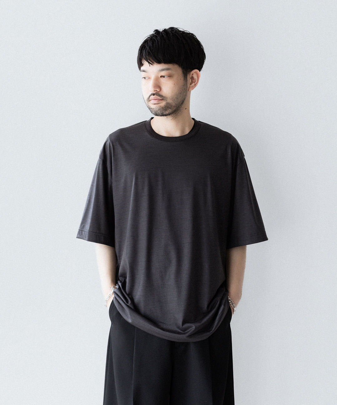 KANEMASA PHIL. カネマサフィル 36G WOOL S/S TEEのCHARCOAL 公式通販サイトsession福岡セレクトショップ