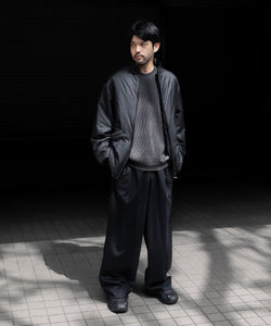 ssstein / シュタイン】W/CA BEAVER EASY WIDE TROUSERS - BLACK ssstein / シュタイン】W/CA BEAVER EASY WIDE TROUSERS - BLACK