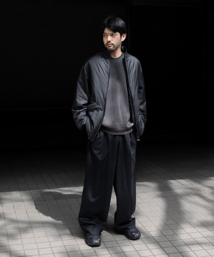 【ssstein】DISCOLORATION RIB KNIT LS - GREY