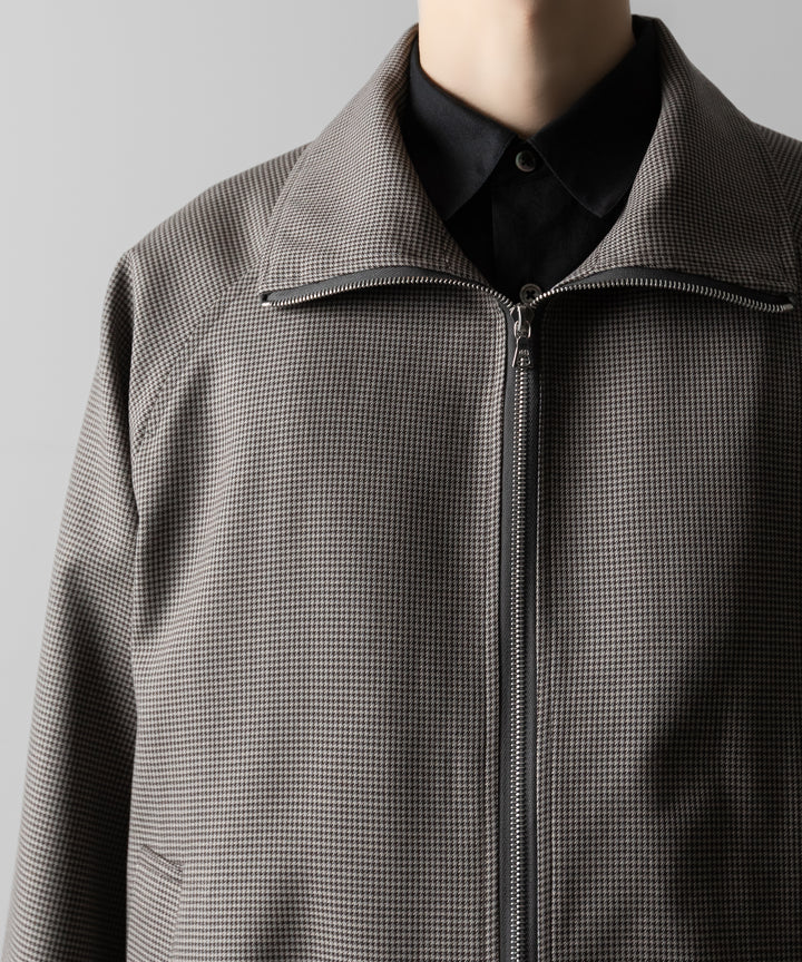 ssstein(シュタイン)のDOUBLE WEAVE HOUNDSTOOTH ZIP UP SHORT JACKET - HOUNDSTOOTHの公式通販サイトsession福岡セレクトショップ