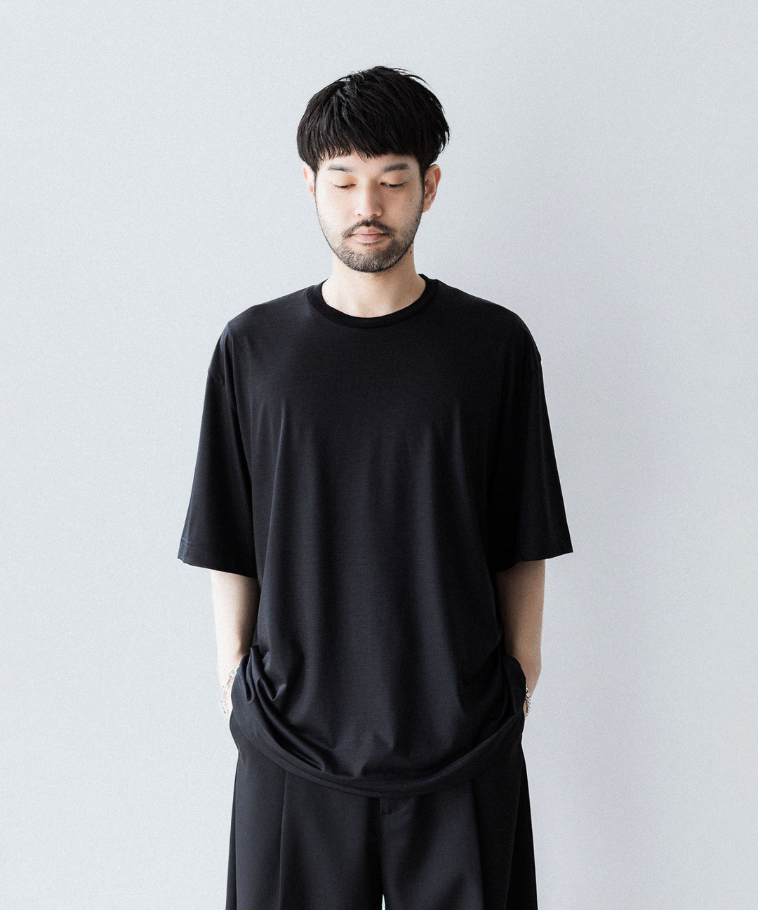 KANEMASA PHIL. カネマサフィル 36G WOOL S/S TEEのBLACK 公式通販サイトsession福岡セレクトショップ