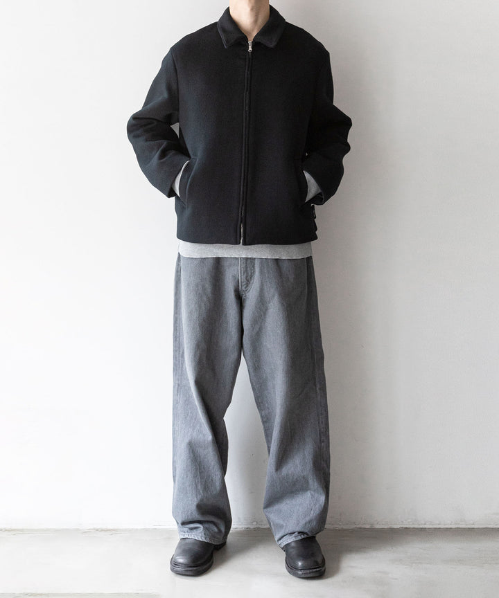 INTÉRIM インテリム 23AW LIMITED DOUBLE FACE CASHMERE HARRINGTON JACKET - BLACK sessionセッション福岡セレクトショップ 公式通販サイト
