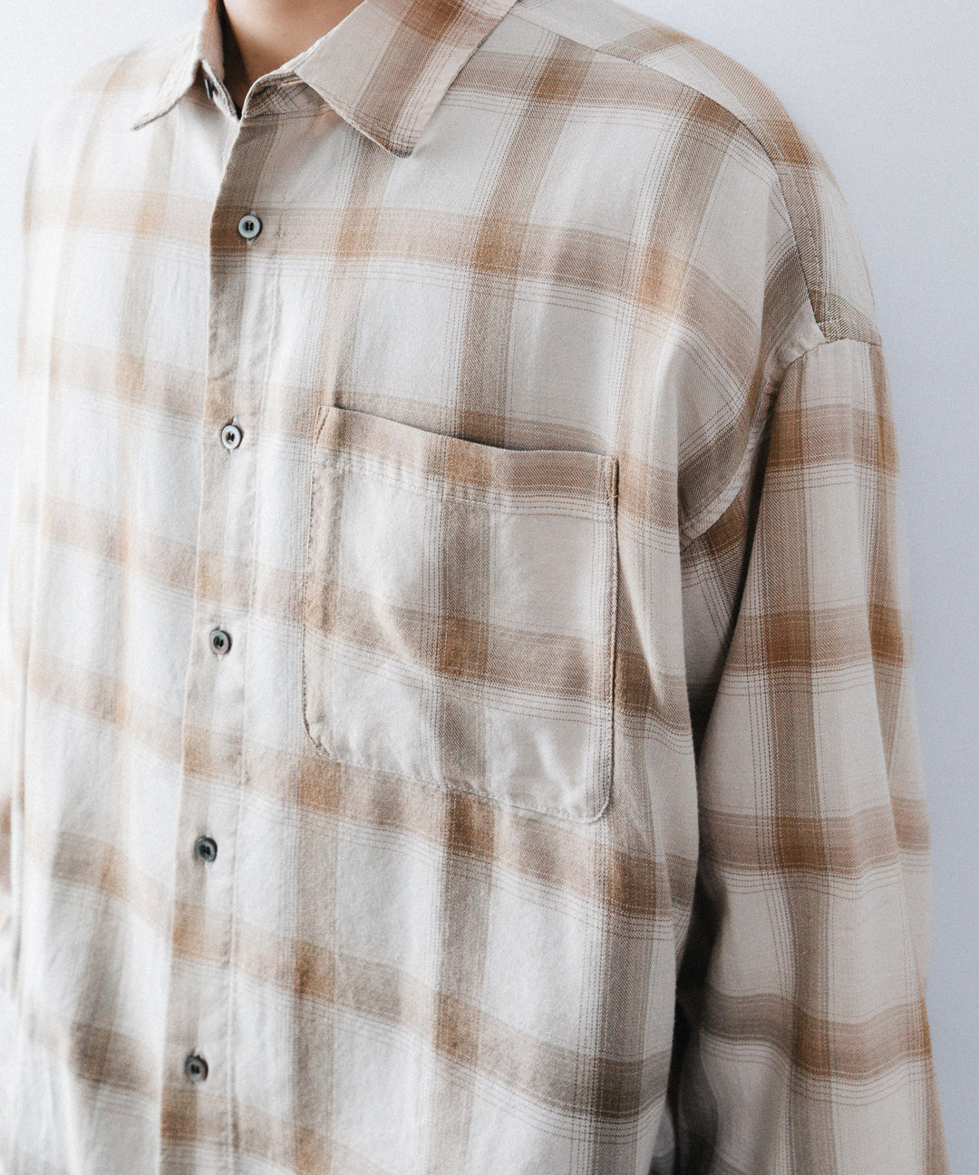 concause-コンコースのREGULAR COLLAR CHECK SHIRTのBLACK公式通販サイトsession福岡セレクトショップ