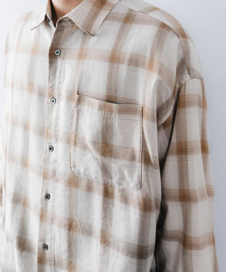 concause-コンコースのREGULAR COLLAR CHECK SHIRTのBLACK公式通販サイトsession福岡セレクトショップ