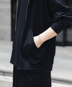 画像をギャラリービューアに読み込む, WWW WRAPINKNOT wool wearのZIP HOODIEのBLACK 公式通販サイトsession福岡セレクトショップ
