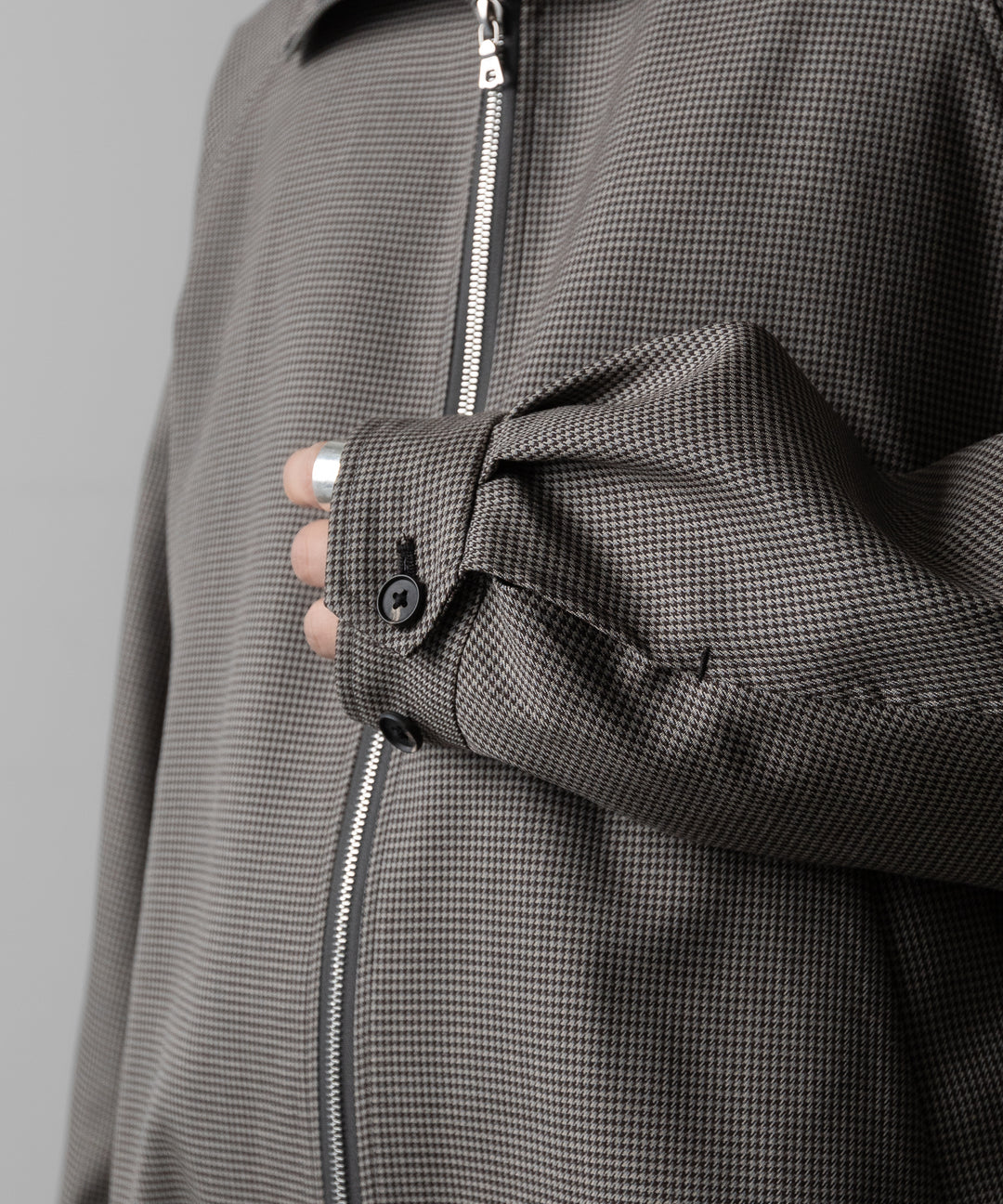 ssstein(シュタイン)のDOUBLE WEAVE HOUNDSTOOTH ZIP UP SHORT JACKET - HOUNDSTOOTHの公式通販サイトsession福岡セレクトショップ