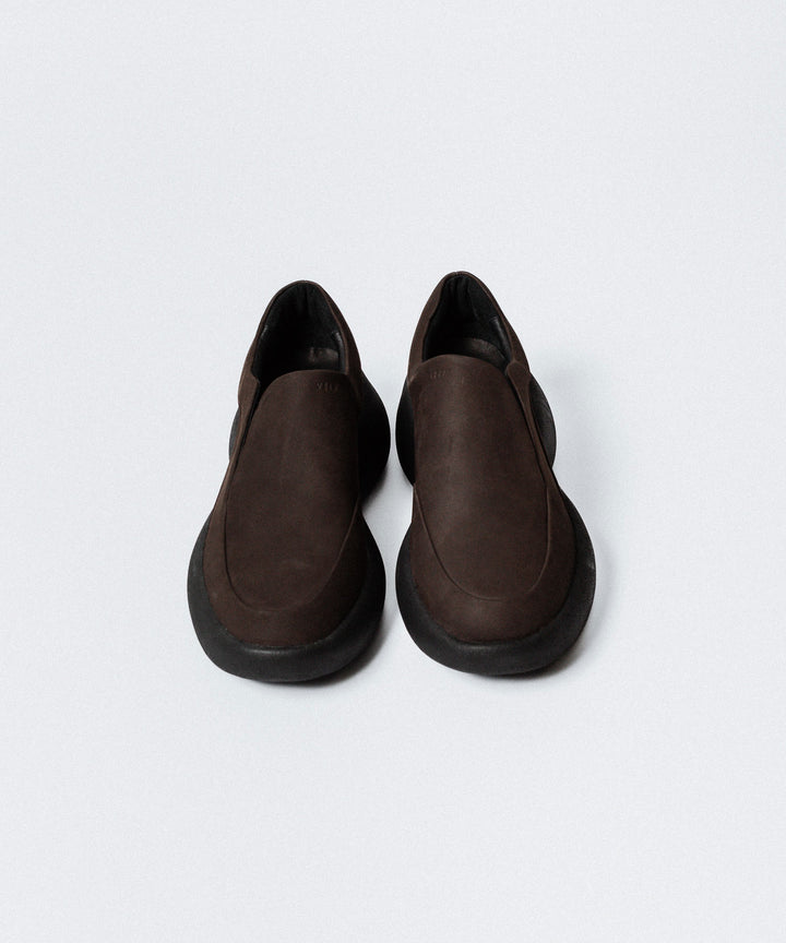 VEIN ヴェインのCOW LEATHER NUBUCK OVAL SOLE  TRAINER - BROWNの公式通販サイトsession福岡セレクトショップ