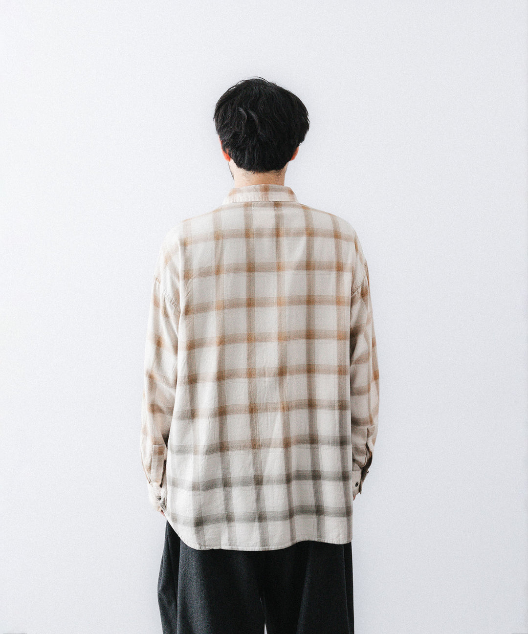 concause-コンコースのREGULAR COLLAR CHECK SHIRTのBLACK公式通販サイトsession福岡セレクトショップ
