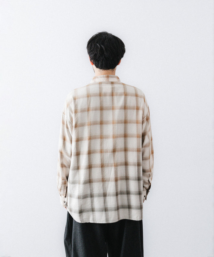 concause-コンコースのREGULAR COLLAR CHECK SHIRTのBLACK公式通販サイトsession福岡セレクトショップ