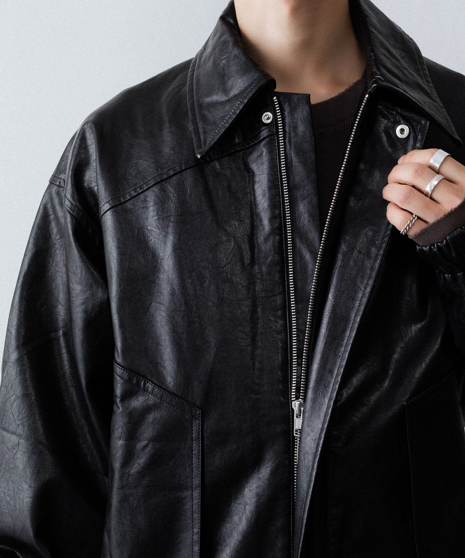 CODA -コーダのBLACK SYNTHETIC LEATHER CLUB JACKETのBLACK公式通販サイトsession福岡セレクトショップ