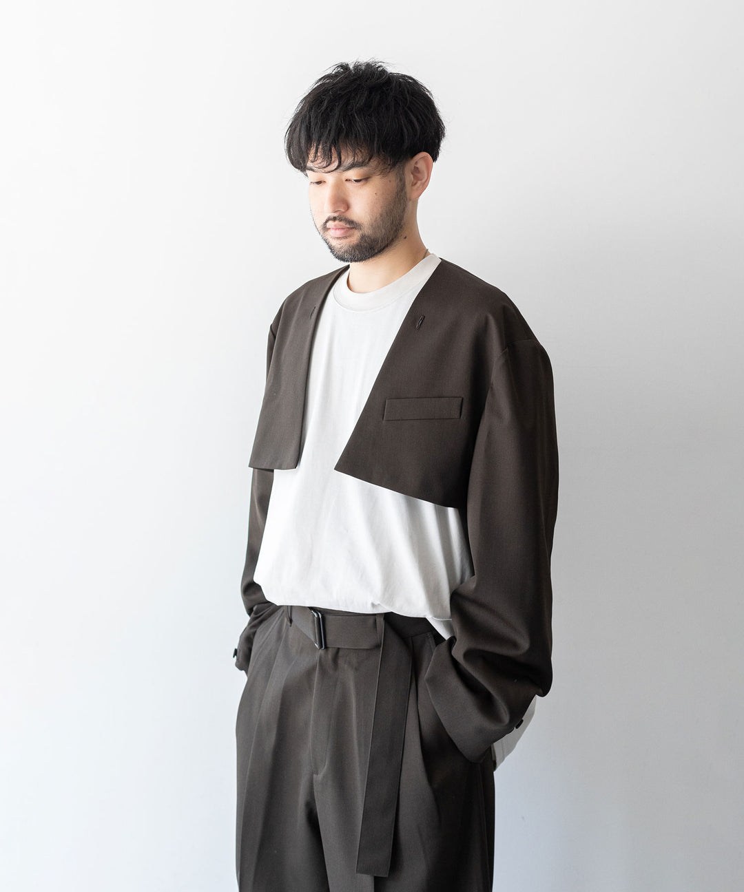 【stein】OVERSIZED LAPELED COMBINATION JACKET - MILITARY KHAKI シュタイン23aw sessionセッション福岡セレクトショップ 公式通販サイト