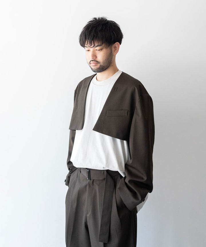 【stein】OVERSIZED LAPELED COMBINATION JACKET - MILITARY KHAKI シュタイン23aw sessionセッション福岡セレクトショップ 公式通販サイト