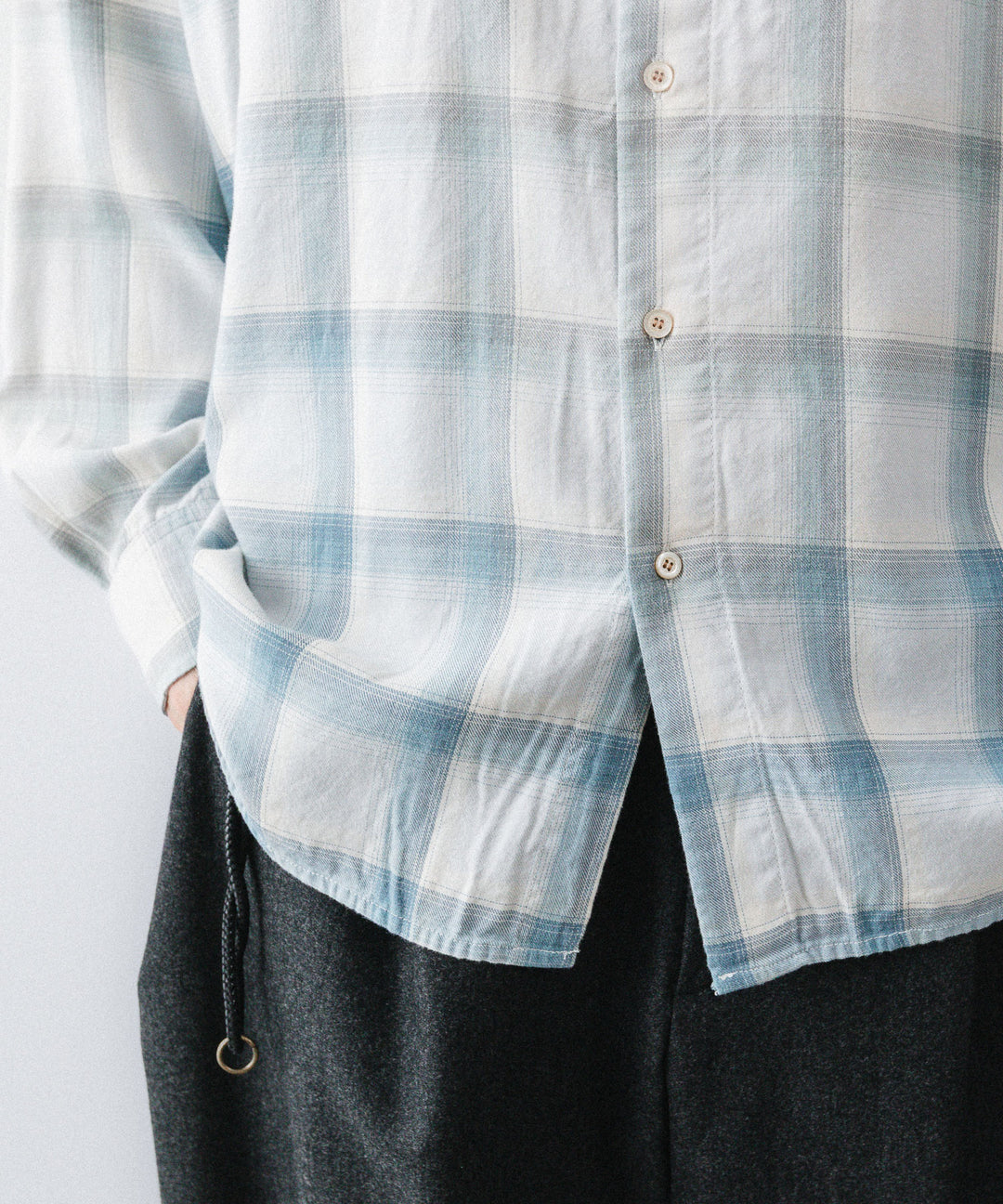 concause-コンコースのREGULAR COLLAR CHECK SHIRTのBLUE公式通販サイトsession福岡セレクトショップ